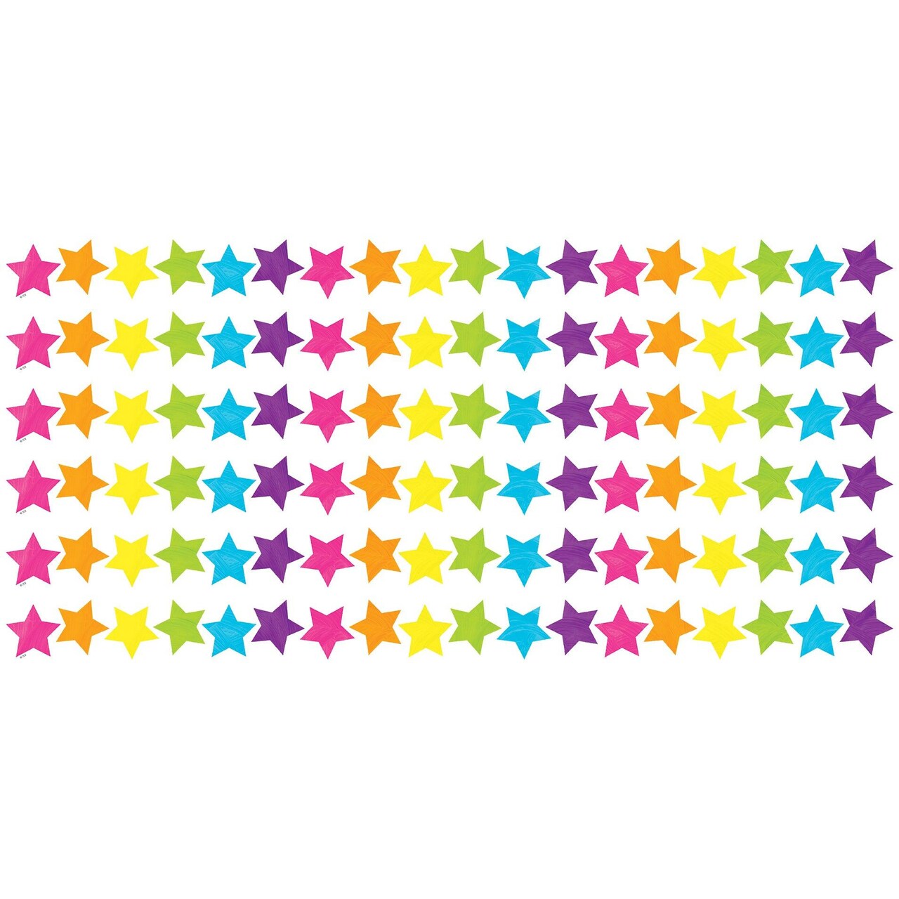 Brights 4Ever Stars Die-Cut Border Trim, 35 Feet Per Pack, 6 Packs